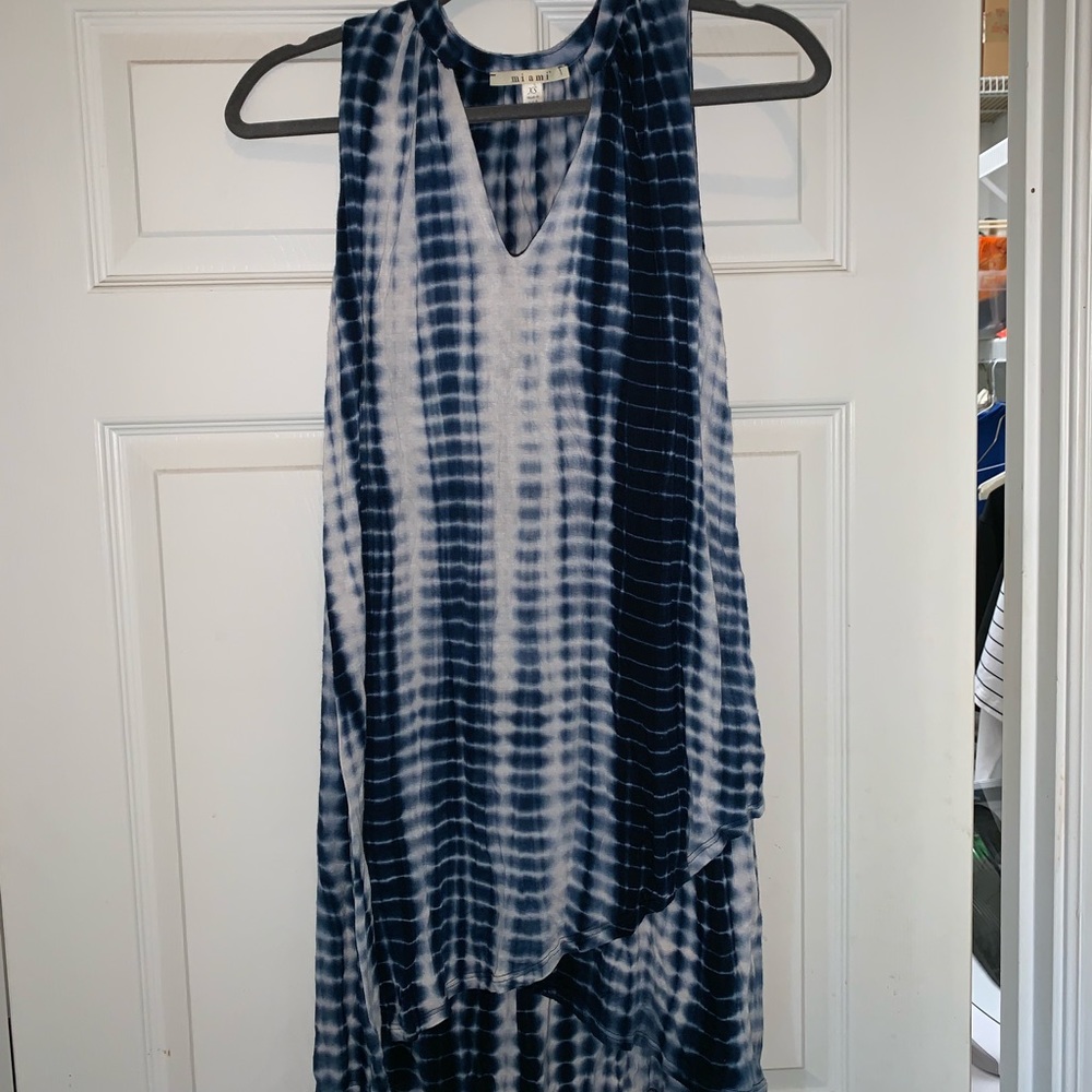 Blue tie dye dress